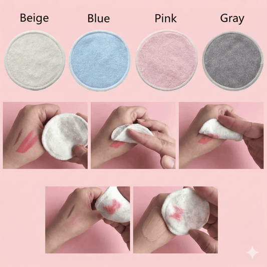 Reusable Bamboo Makeup Remover Pads - 12 Pack Eco-Friendly Cleansing Rounds
