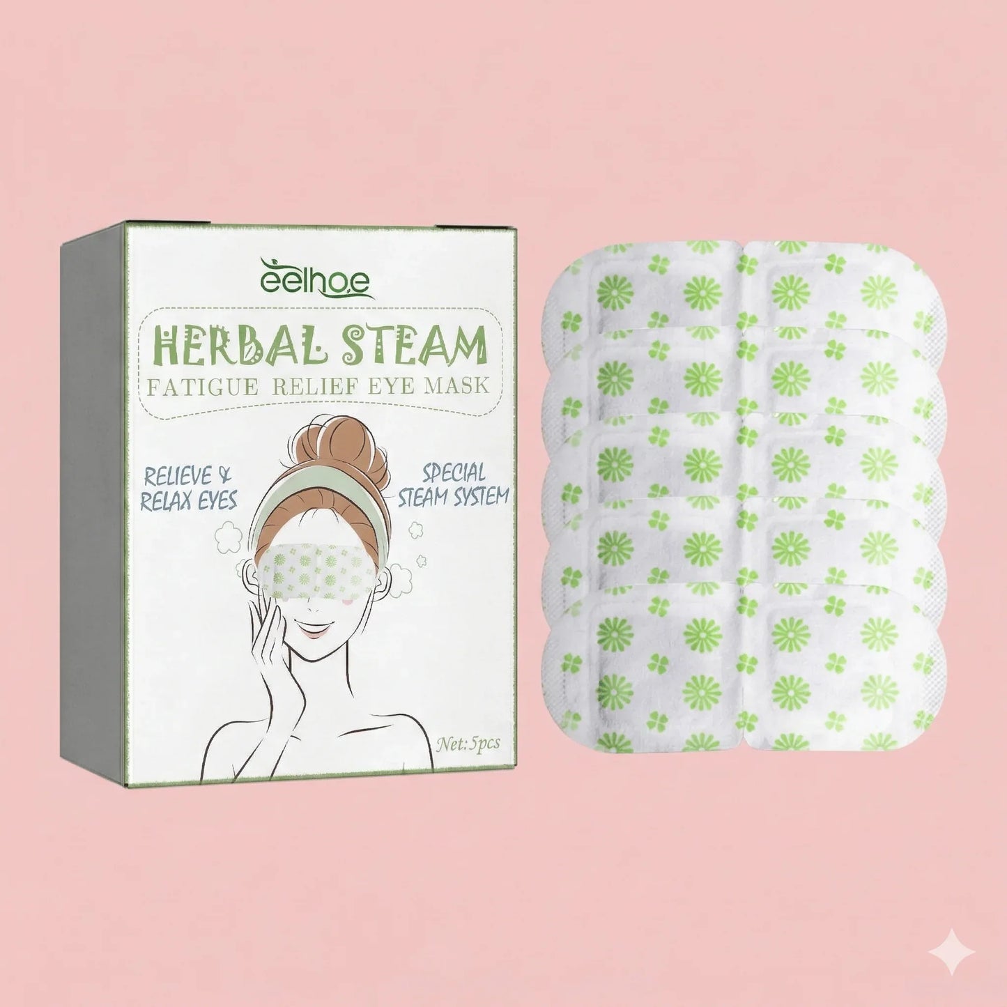 Self-Heating Steam Eye Mask - 5 Pack for Tired Eyes & Dark Circles