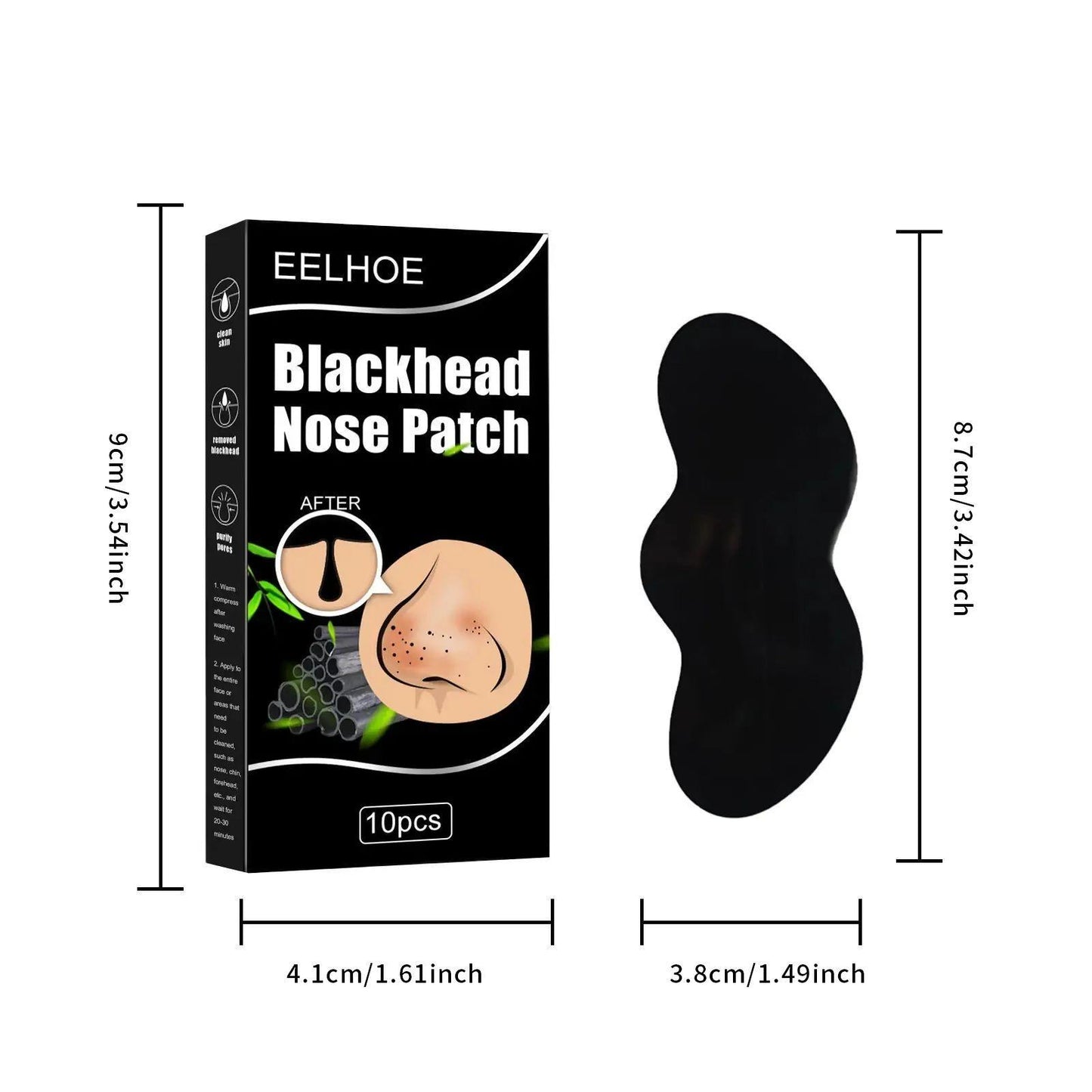 Blackhead Remover Nose Strips - 10 Pack Deep Pore Cleansing Patches