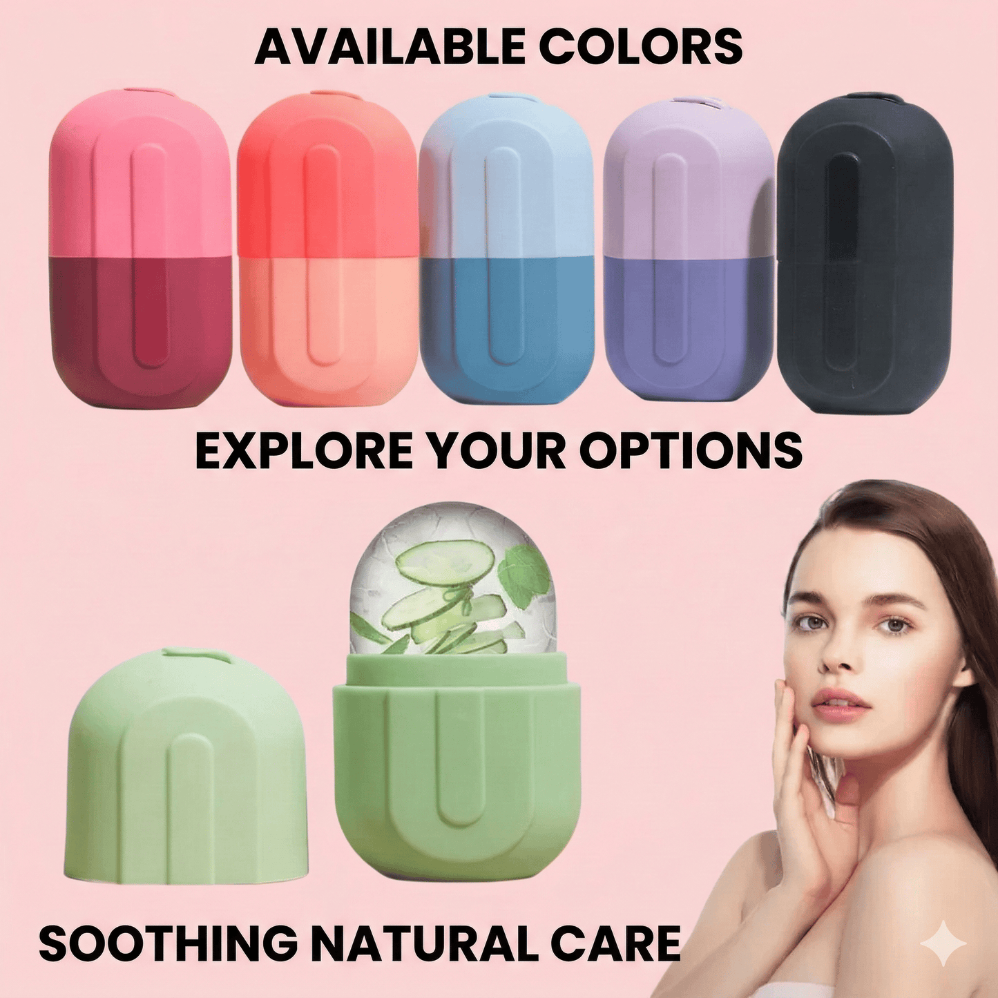Ice Facial Roller - Face & Neck Massager