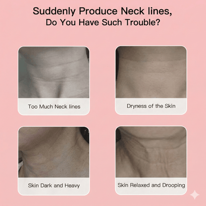 EMS Microcurrent Neck Lifting Device - LED Light Therapy for Double Chin & Wrinkles