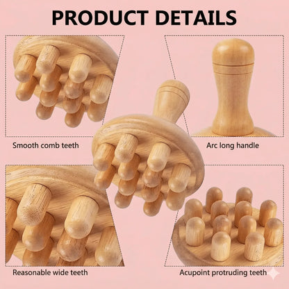 Wooden Mushroom Gua Sha - Face Lifting & Body Sculpting Massage Tool