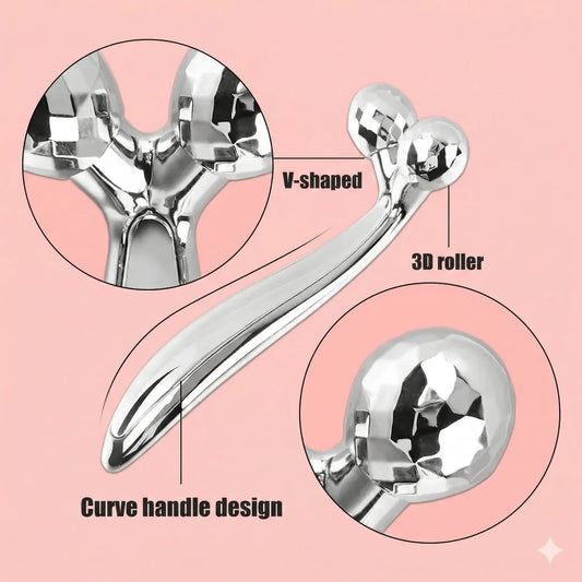 3D Y-Shape Facial Roller - Contour 3 Areas at Once for Faster Results