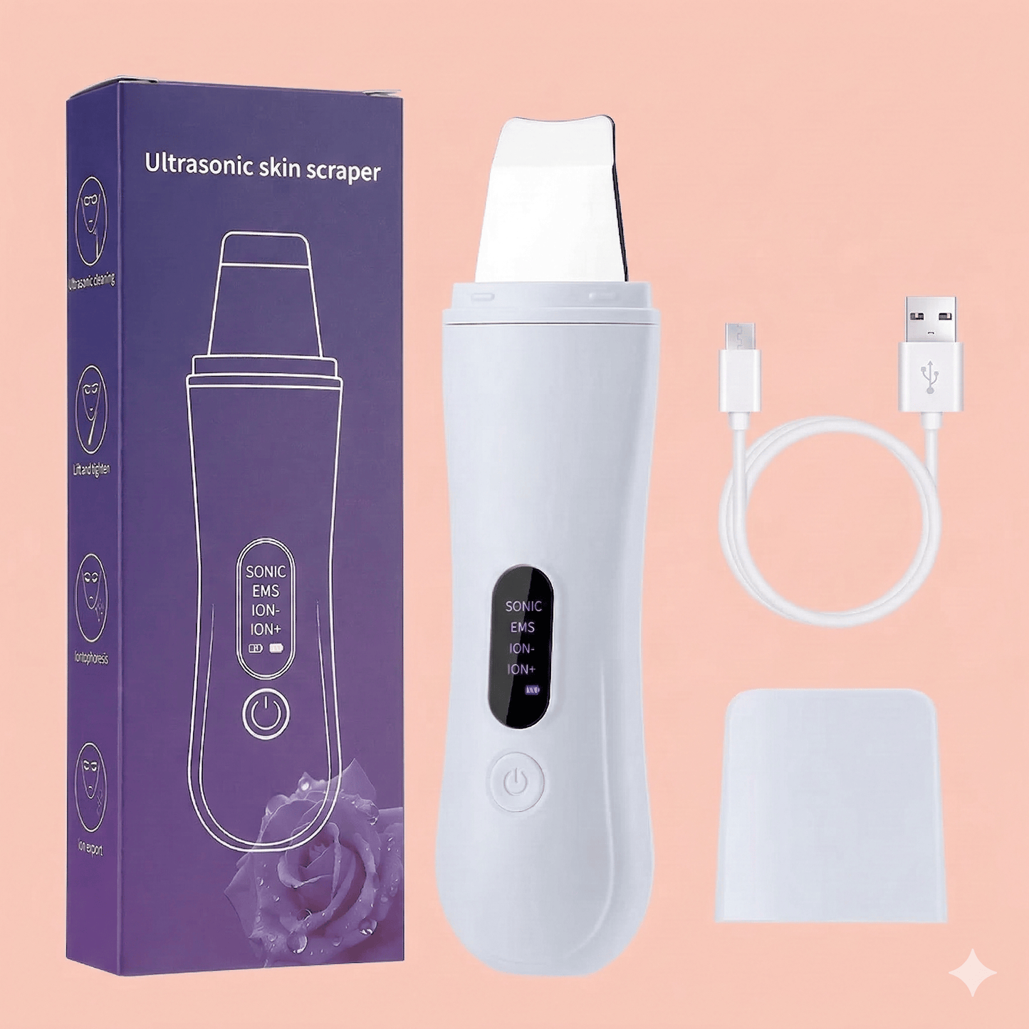 Ultrasonic Skin Scrubber - Professional Blackhead & Pore Cleaner