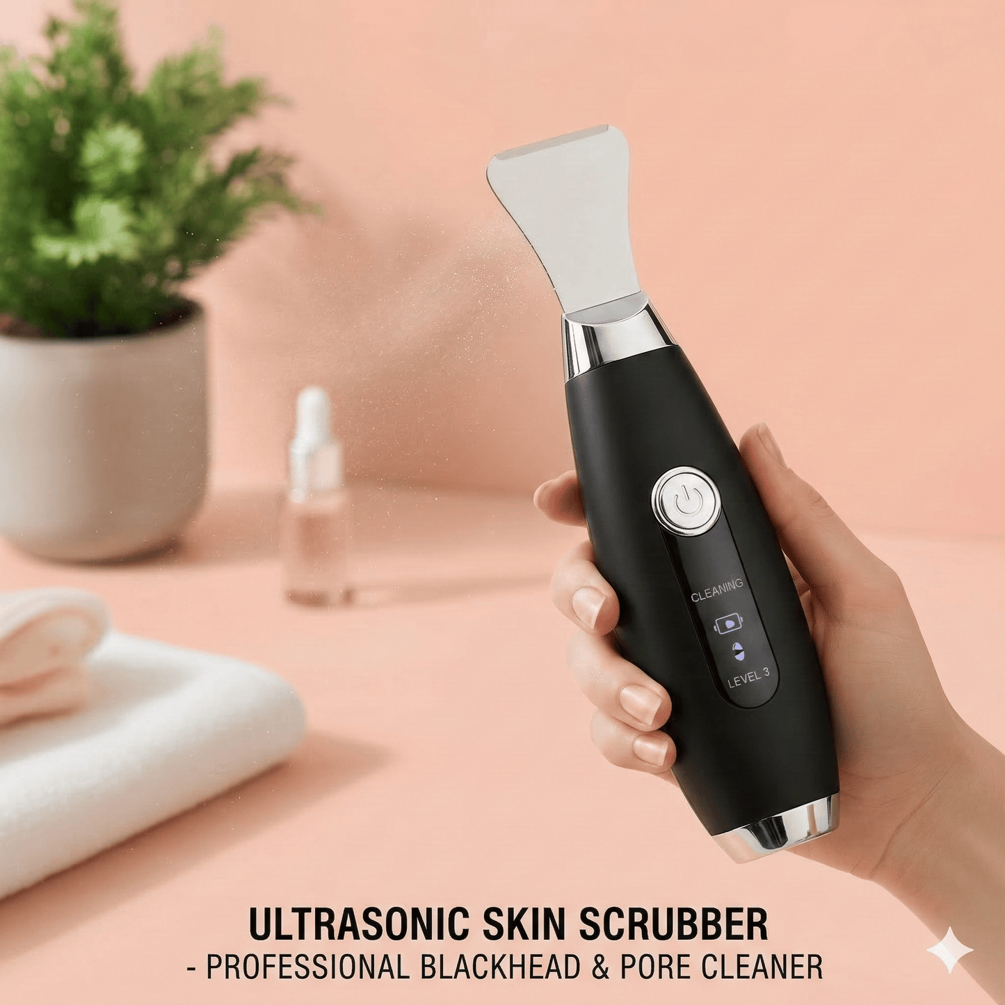 Ultrasonic Skin Scrubber - Professional Blackhead & Pore Cleaner
