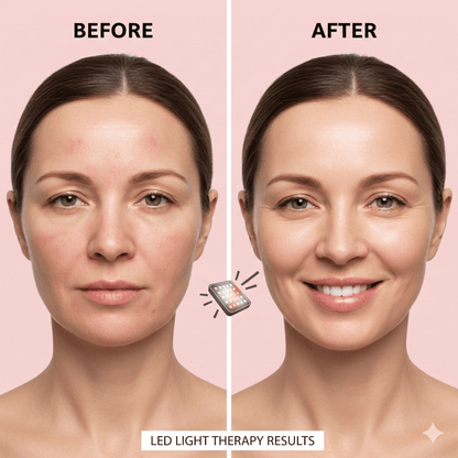 LED Light Therapy Face Mask - 7 Color Rechargeable Anti-Aging Device