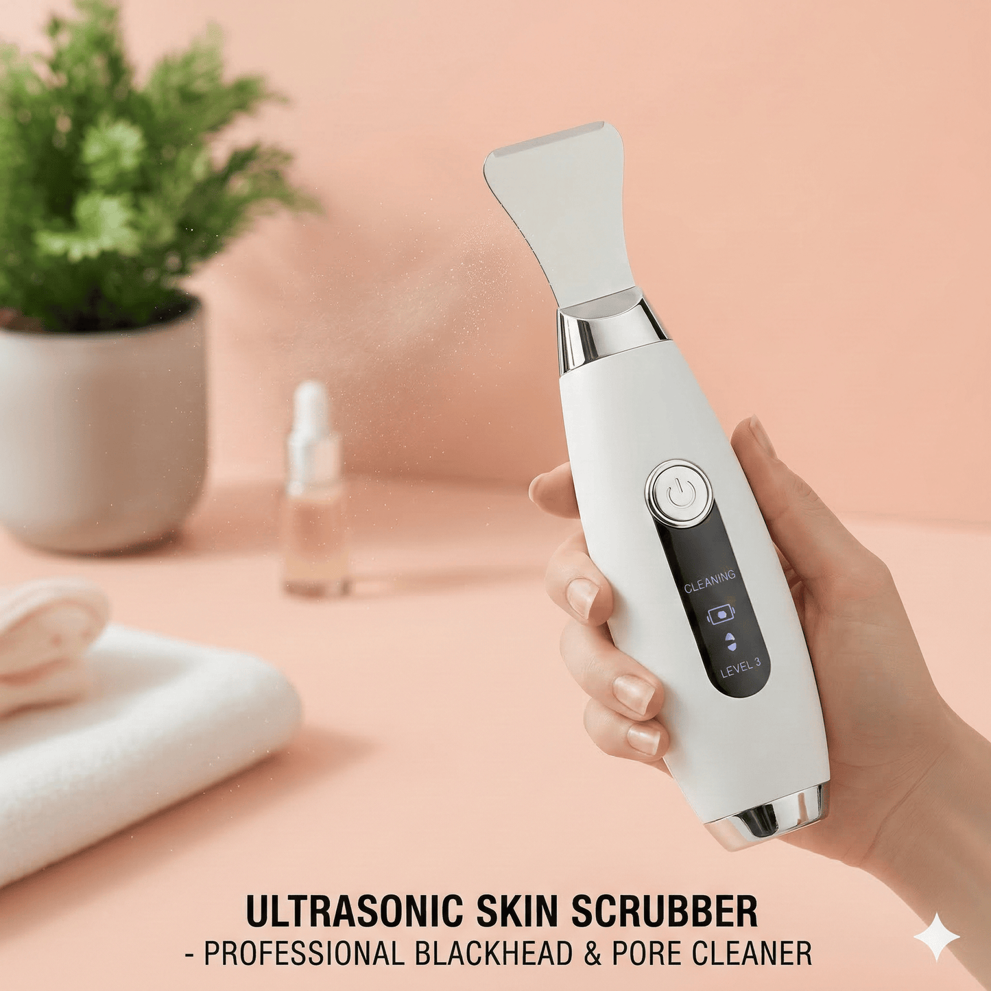 Ultrasonic Skin Scrubber - Professional Blackhead & Pore Cleaner