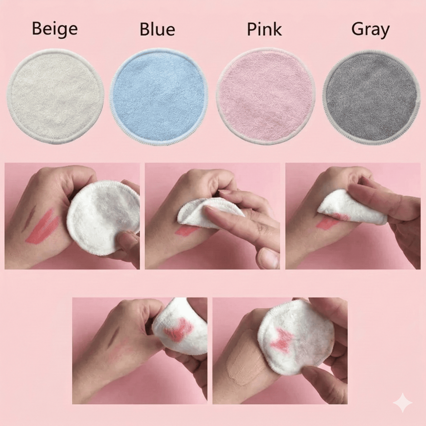 Reusable Bamboo Makeup Remover Pads - 12 Pack Eco-Friendly Cleansing Rounds