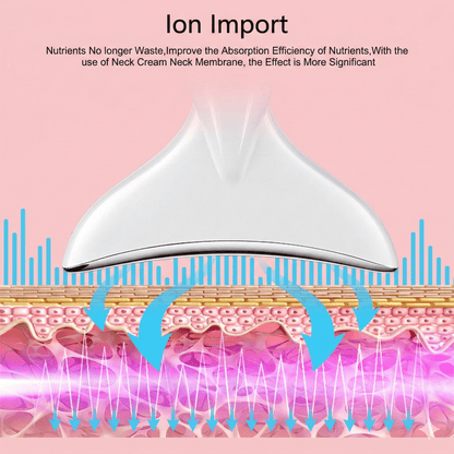 EMS Microcurrent Neck Lifting Device - LED Light Therapy for Double Chin & Wrinkles