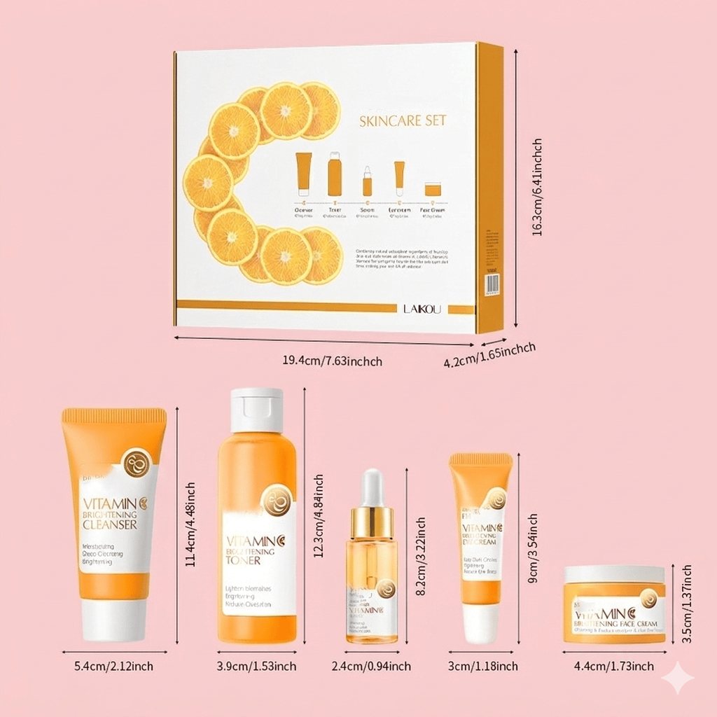 Vitamin C Brightening 5-Piece Skincare Set