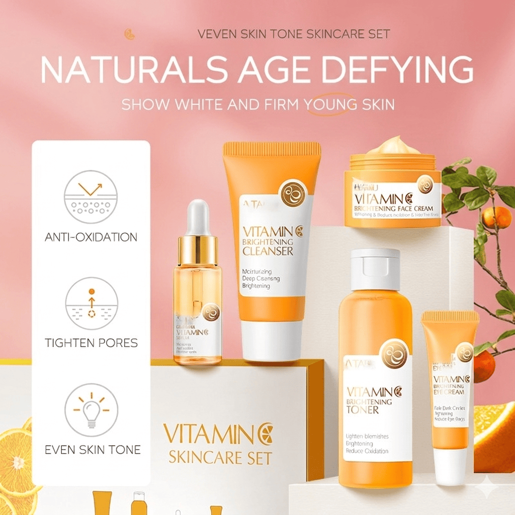Vitamin C Brightening 5-Piece Skincare Set