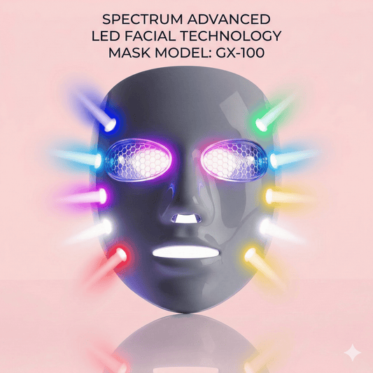 LED Light Therapy Face Mask - 7 Color Rechargeable Anti-Aging Device