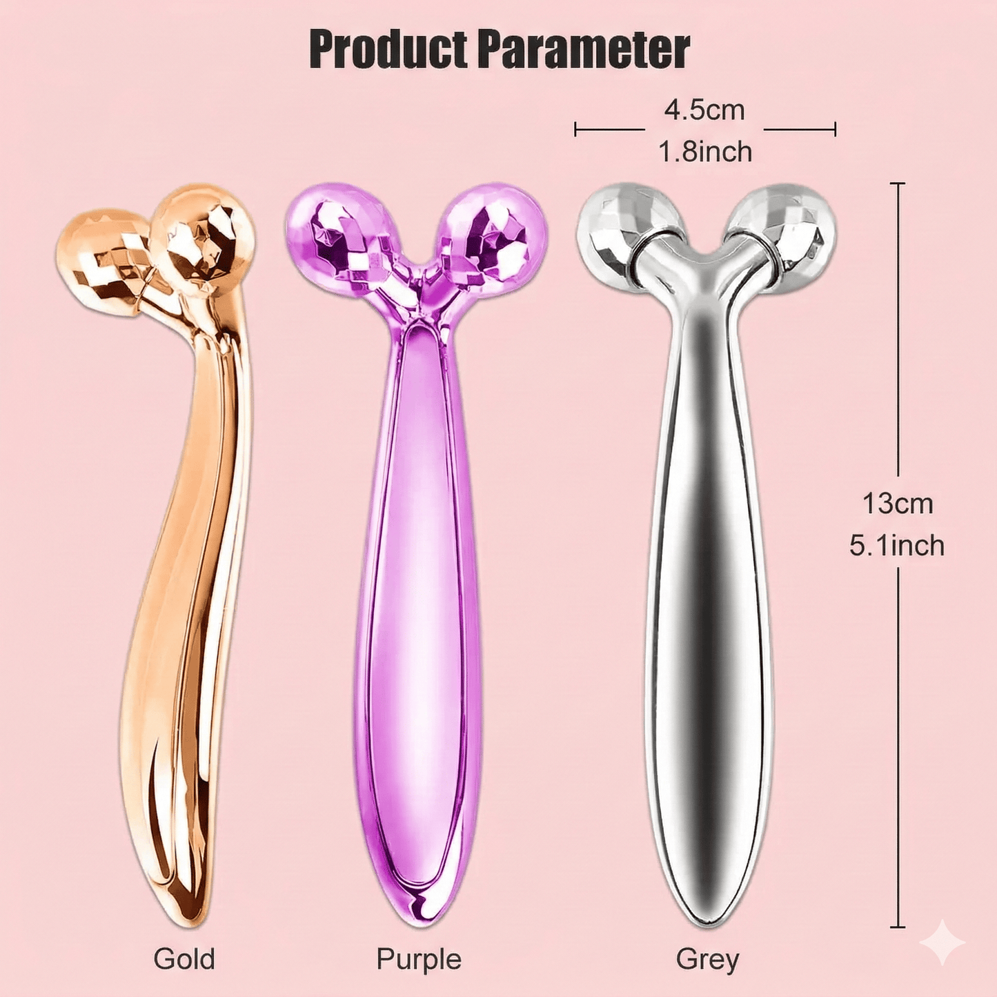 3D Y-Shape Facial Roller - Contour 3 Areas at Once for Faster Results