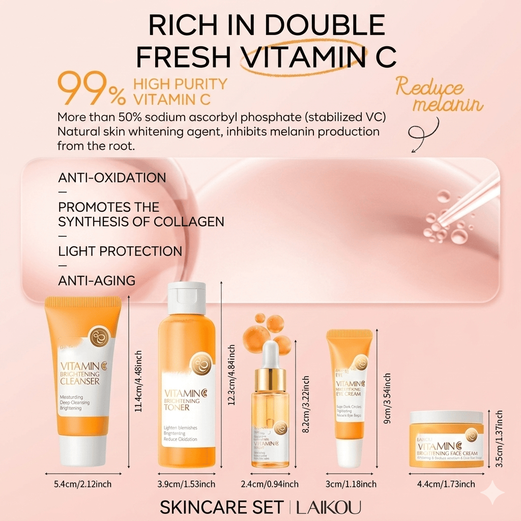 Vitamin C Brightening 5-Piece Skincare Set