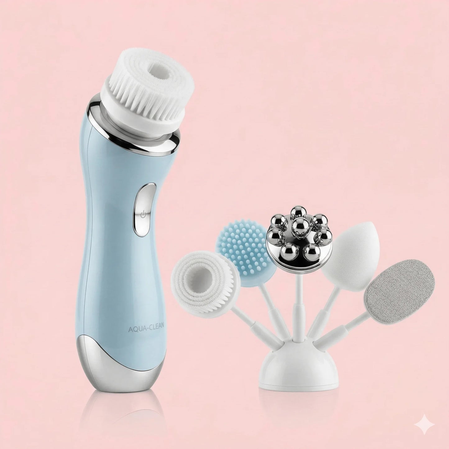5-in-1 Electric Facial Cleansing Brush - Deep Pore Cleansing & Exfoliating Device