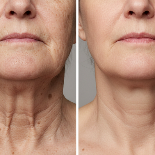 EMS Microcurrent Neck Lifting Device - LED Light Therapy for Double Chin & Wrinkles