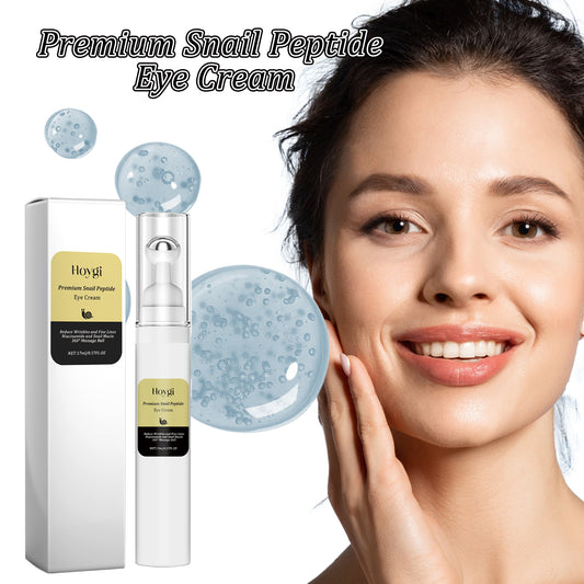Snail Peptide Eye Cream with Cooling Roller - Reduce Dark Circles & Puffiness