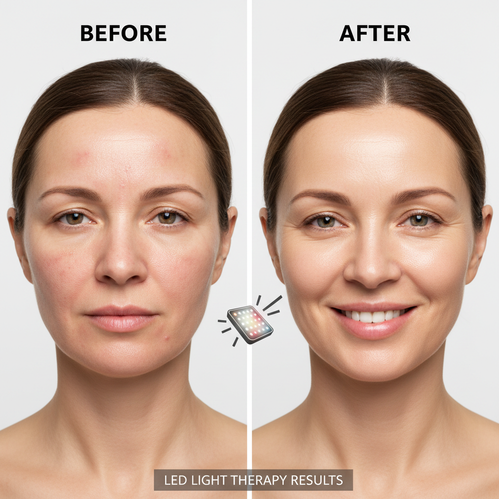 LED Light Therapy Face Mask - 7 Color Rechargeable Anti-Aging Device